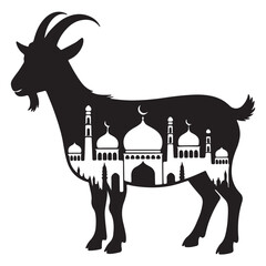 Goat Silhouette Inside Mosque Graphic