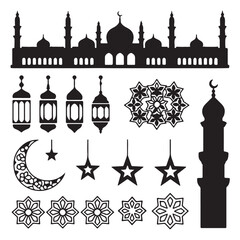 Islamic Mosque Ramadan Decoration Elements