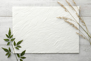 old paper with wheat ears