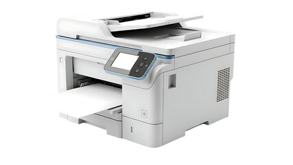 White Multifunction Printer with Touchscreen Display