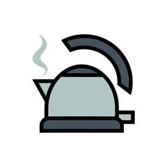 Teapot Icon on White Background Vector Art Illustration on white background.