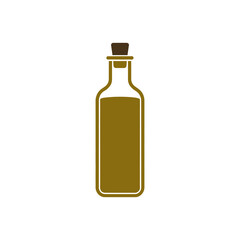 Vinegar bottle icon on White Background Vector Art Illustration on white background.