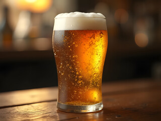 glass of beer on the table