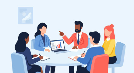 Team of Diverse Professionals Collaborating on a Business Strategy during a Meeting - Whisk_9ae1cdc01e3d9c3bc074dbdadf8e126bdr