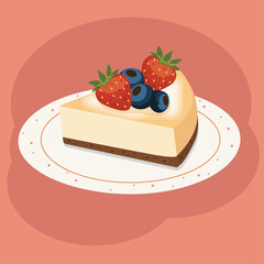 Illustration of cheesecake