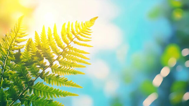 fern leaf in the nature in autumn season