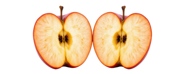 Fresh vibrant red apples sliced kitchen counter food photo bright light close-up healthy eating concept