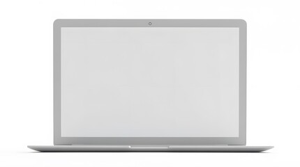 Sleek modern laptop with blank screen perfect for your branding and digital content creation needs