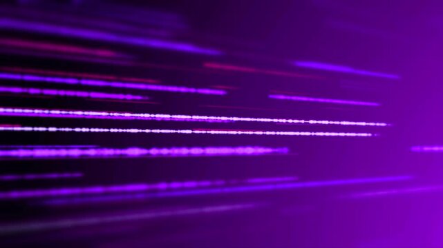 abstract line purple light design motion wave data technology texture background 
