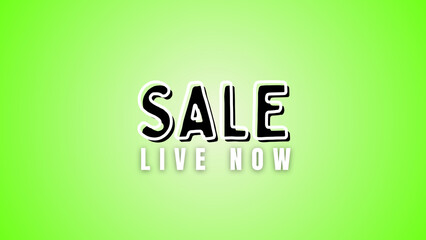 sale live now, 3D sale text, grunge text effect, distressed typography, rough texture text, bold promo text, pastel background, soft color backdrop, pastel gradient, modern pastel design, discount 