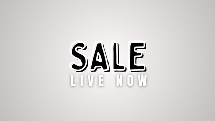 sale live now, 3D sale text, grunge text effect, distressed typography, rough texture text, bold promo text, pastel background, soft color backdrop, pastel gradient, modern pastel design, discount 