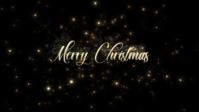 Merry Christmas Animation Text, Alpha Channel