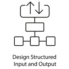Design Structured Input and Output Icon. Vector Design