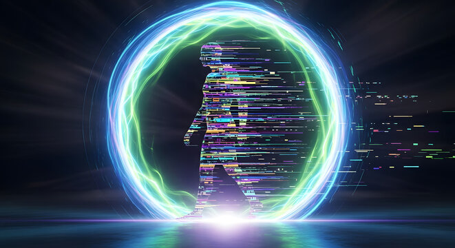 Glitch Data Silhouette Concept