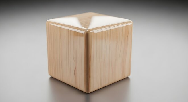 Wooden post cap with pyramid top on a neutral background