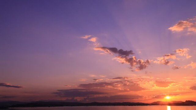 Port of Santander, sunset