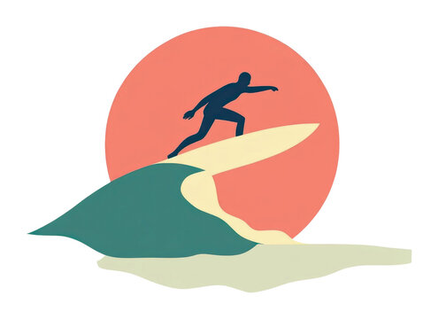 PNG Surf illustration background vibrant.