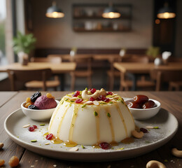 Delicious Milk Pudding Served Fresh In Hotel Dining