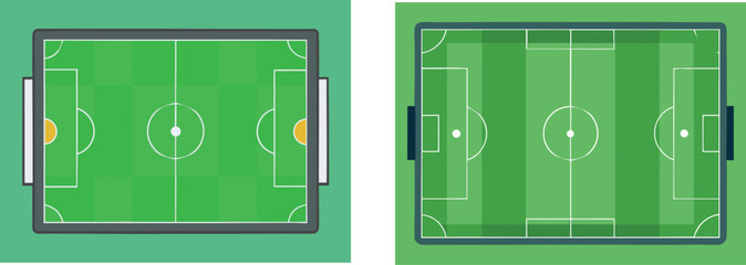 Top View Football (Soccer) Field or Pitch for Strategy and Tactics