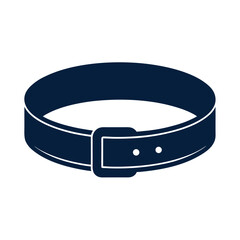 Belt silhouette vector icon waist accessory fastener on white background