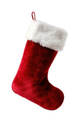 PNG Festive red Christmas stocking