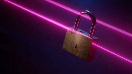 Biometric retina scan unlocking data portal isometric