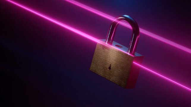 Biometric retina scan unlocking data portal isometric