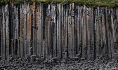 Naklejka premium basalt rock formation of canyon Studlagil in Iceland