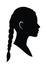 Side Profile Silhouette with Boxer Braids