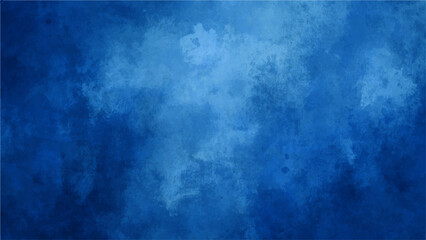 Deep Indigo Sapphire Blue Watercolor Texture: Abstract Gradient Background with Cloudy Swirls for Ocean, Cinematic & Dramatic Digital Design