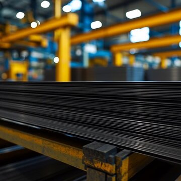 Interior de planta metal&uacute;rgica moderna con procesamiento de acero fundido, chispas brillantes y maquinaria industrial de alta precisi&oacute;n