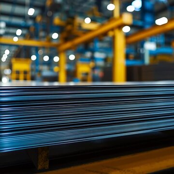 Interior de planta metal&uacute;rgica moderna con procesamiento de acero fundido, chispas brillantes y maquinaria industrial de alta precisi&oacute;n