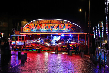 waltzers ride at the fun fair