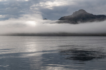 mountains and sea in Iceland