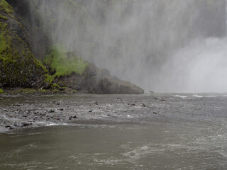 The waterfall Skógafoss in Iceland