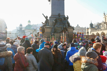 KRAKOW, POLAND - DECEMBER 05, 2019: Annual Nativity Scenes Contest, Krakow, Poland.