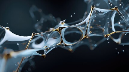 Explore the mesmerizing world of nanoscale structures with this stunning abstract rendering, perfect for visualizing science, technology, or innovative concepts in a modern and elegant style