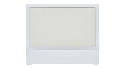 White polaroid frame instant camera photo blank picture template mockup photography memories retro style on transparent background