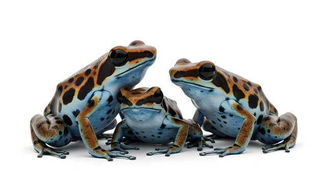 Vibrant Poison Dart Frogs: Blue and Black Amphibians