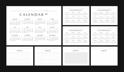 Your Complete Planner Pack Clean Lines, Cute Font, and Note Pages