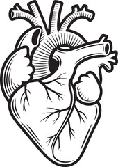 vector illustration of an anatomical heart