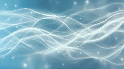 bright flowing streams representing connectivity, ethereal luminous ribbons symbolize data transmission flows, flowing radiant ribbons and gentle sparkles depict data movement and network connections