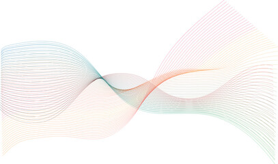 Colorful Wave Lines: Abstract Vector Flow Background