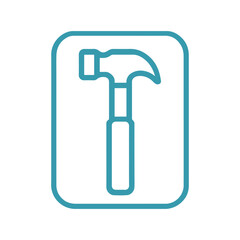 hammer sign icon, color vector, on a white background
Vector sign icon