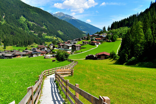 beautiful valley in the Austrian Alps
