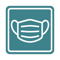 medical mask sign icon, color vector, on a white background
Vector sign icon