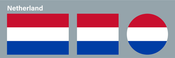 set of Netherland flag 
