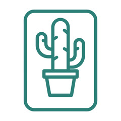 cactus sign icon, color vector, on a white background
Vector sign icon