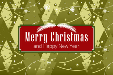 Christmas background with golden Christmas lights. Happy New Year 2026 and Merry Christmas card, banner and poster design.