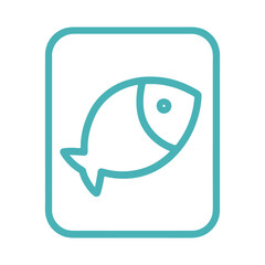 fish sign icon, color vector, on a white background
Vector sign icon
